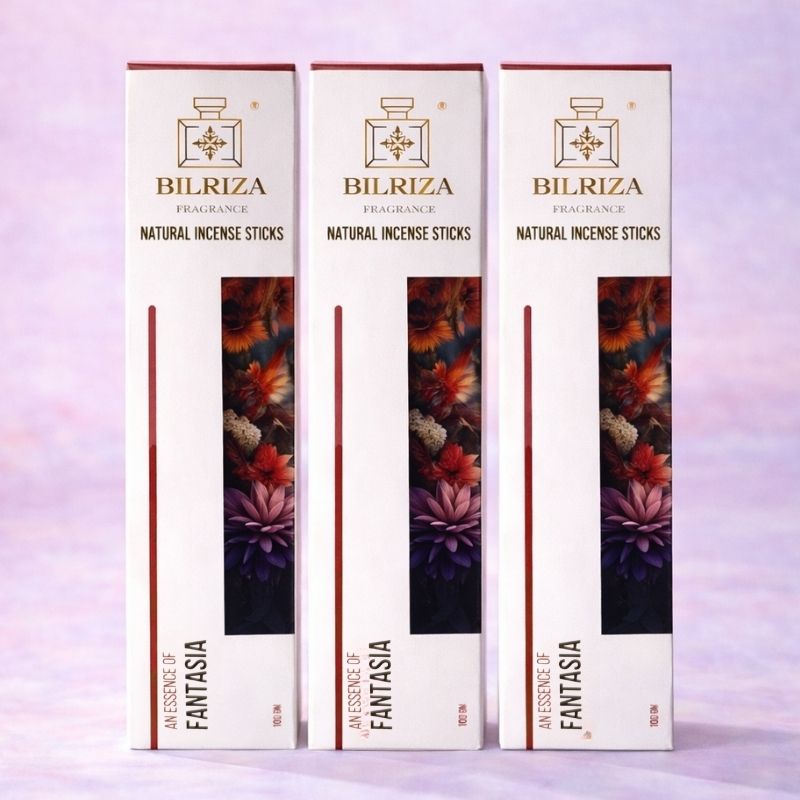 Bilriza Fragrance Fantasia Incense Sticks – Natural Scented Agarbatti for Relaxation (100gm 1 each)