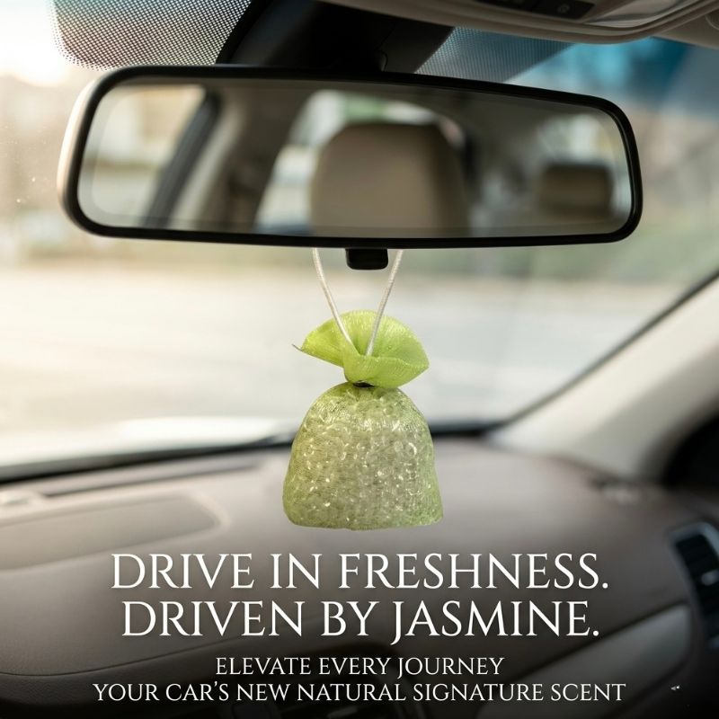 Bilriza Fragrance Jasmine Bag Air Freshener – Hanging Scented Bag for Long-Lasting Freshness