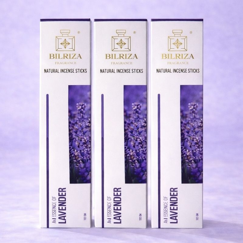Bilriza Fragrance Lavender Incense Sticks – Long-Lasting Soothing Fragrance (100gm 1 each)