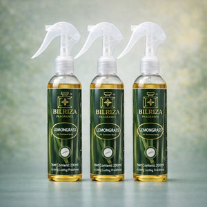 Bilriza Fragrance Lemon Grass Room Spray – Refreshing Air Freshener Spray for Home & Office 200ml