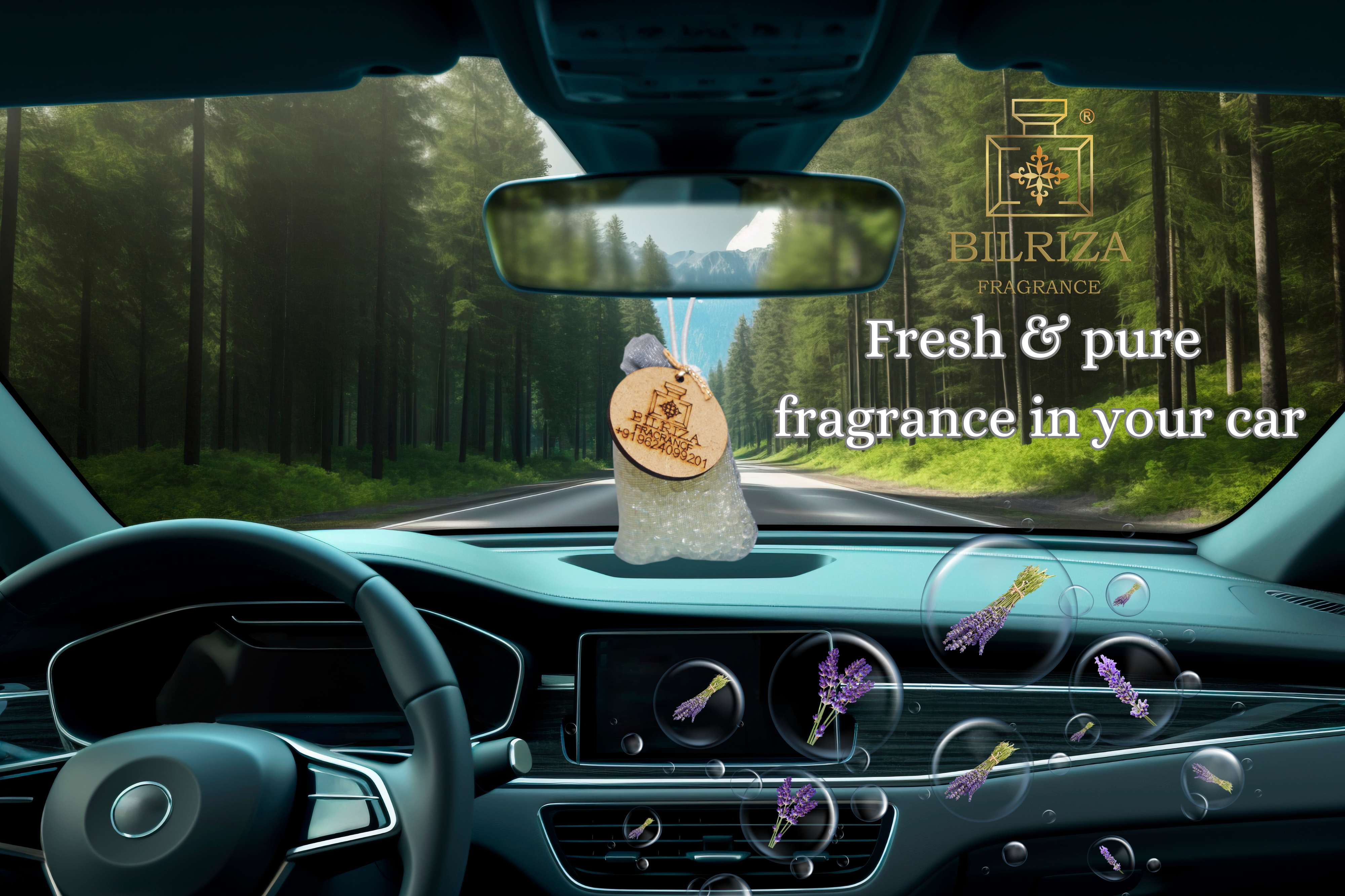 Bilriza Fragrance Lavender Air Freshener – Hanging Scented Bag for Relaxing Aromatherapy