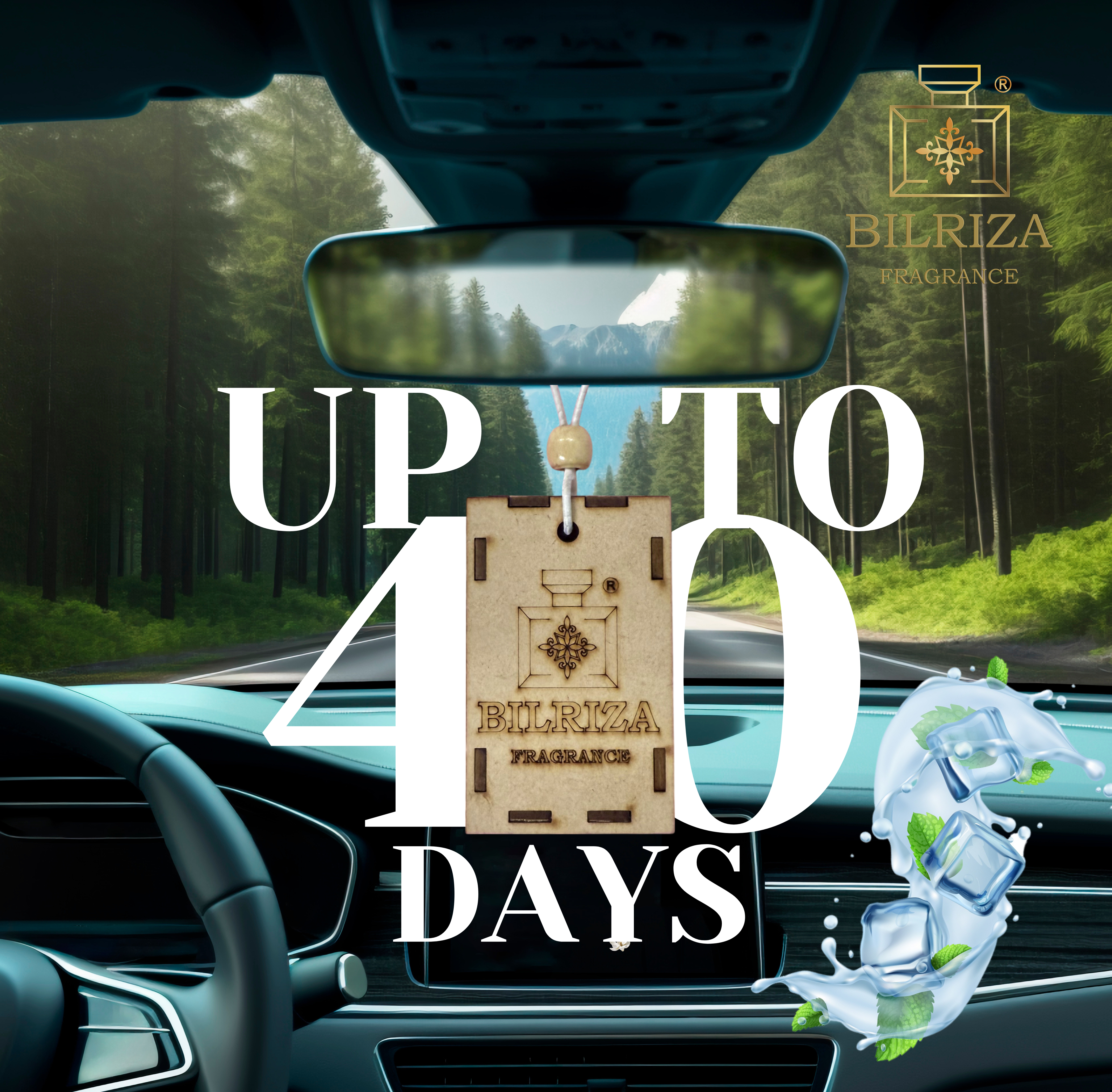 Bilriza Fragrance Ice Blue Car Air Freshener Hanging – Stylish & Effective Odor Eliminator