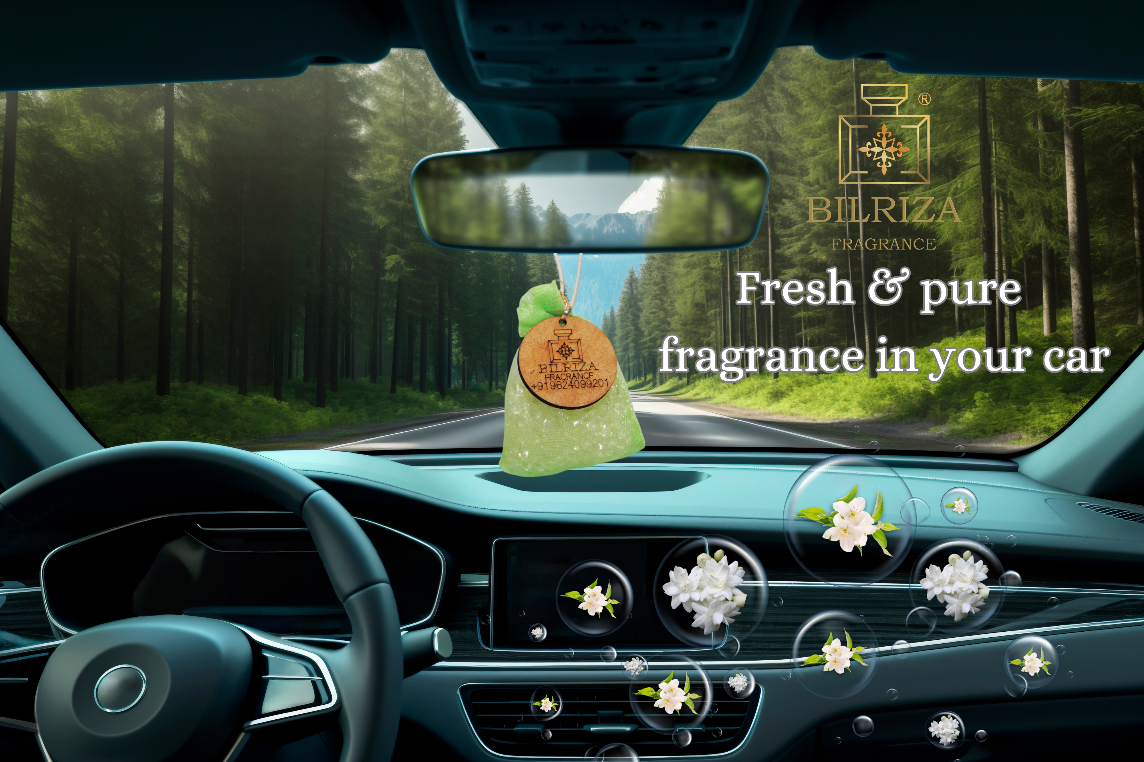 Bilriza Fragrance Jasmine Bag Air Freshener – Hanging Scented Bag for Long-Lasting Freshness