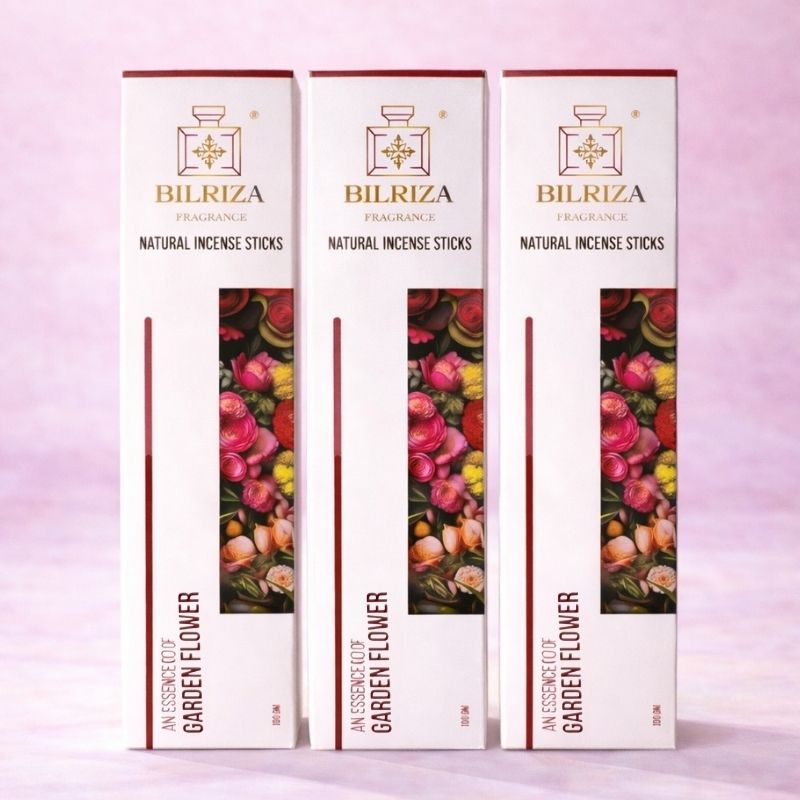 Bilriza Fragrance Garden Flower Incense Sticks – Natural Floral Agarbatti for Pooja & Relaxation (100gm 1 each)
