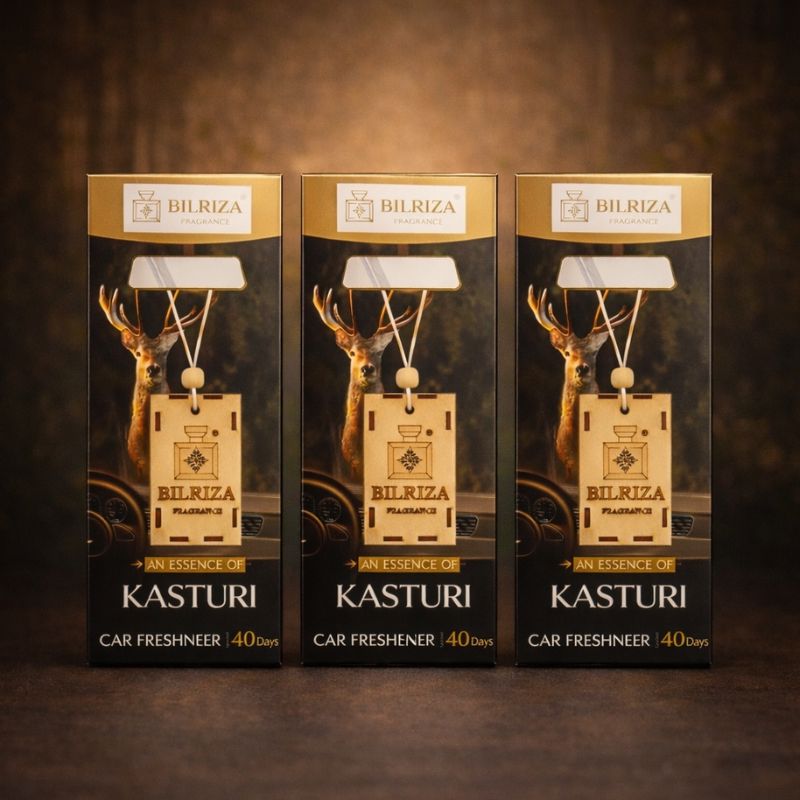 Bilriza Fragrance Kasturi Car Air Freshener Hanging – Effective Odor Eliminator with Musk Scent