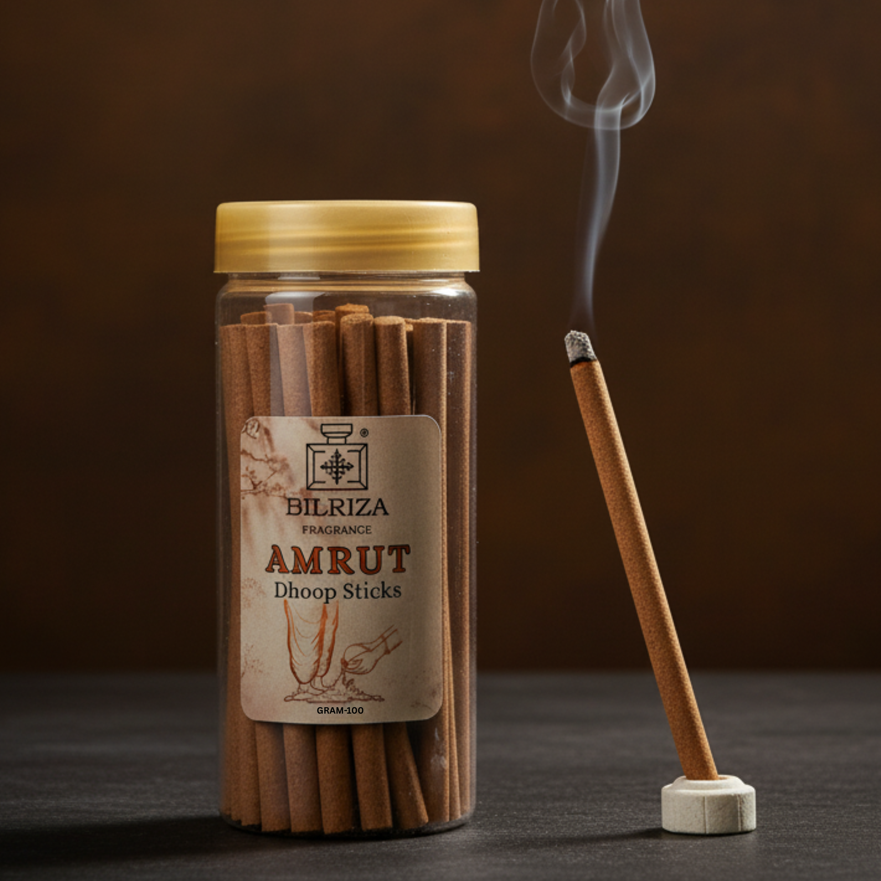 Bilriza Fragrance Amrut Bambooless Incense – Long Lasting Aroma, No Charcoal, No Bamboo
