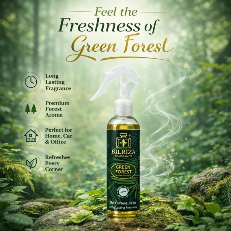 Bilriza Fragrance Green Forest Room Spray – Refreshing Air Freshener Spray for Home & Office 200ml