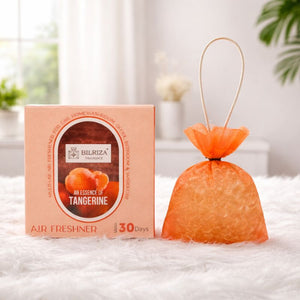 Bilriza Fragrance Tangerine Hanging Bag Air Freshener – Energizing Citrus Aroma for Cars & Rooms