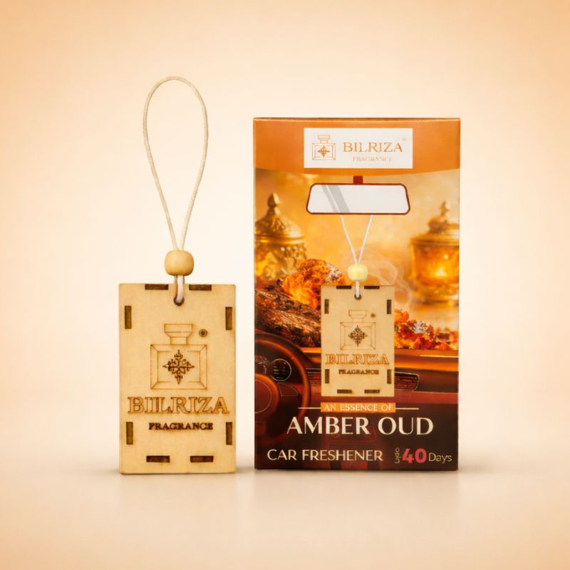 Bilriza Fragrance Amber Oud Car Air Freshener Hanging – Freshen Up with a Delicate Rose Scent