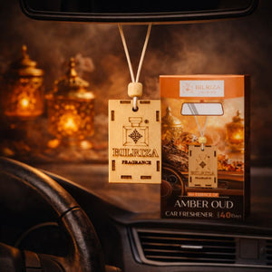 Bilriza Fragrance Amber Oud Car Air Freshener Hanging – Freshen Up with a Delicate Rose Scent