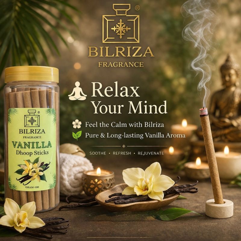 Bilriza Fragrance Vanilla Bambooless Incense – Long Lasting Aroma, No Charcoal, No Bamboo