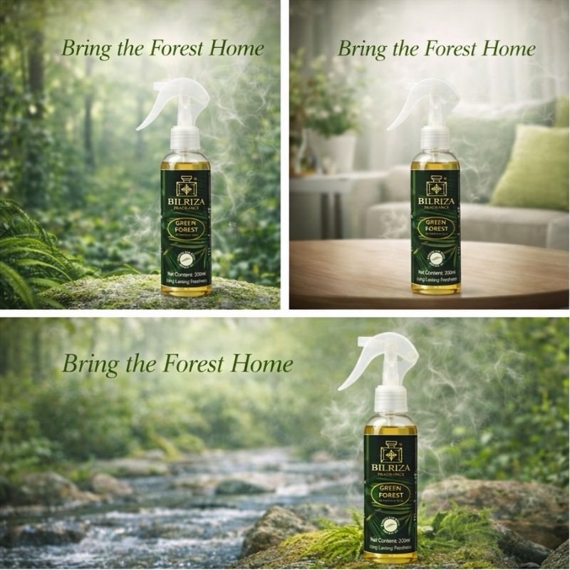 Bilriza Fragrance Green Forest Room Spray – Refreshing Air Freshener Spray for Home & Office 200ml