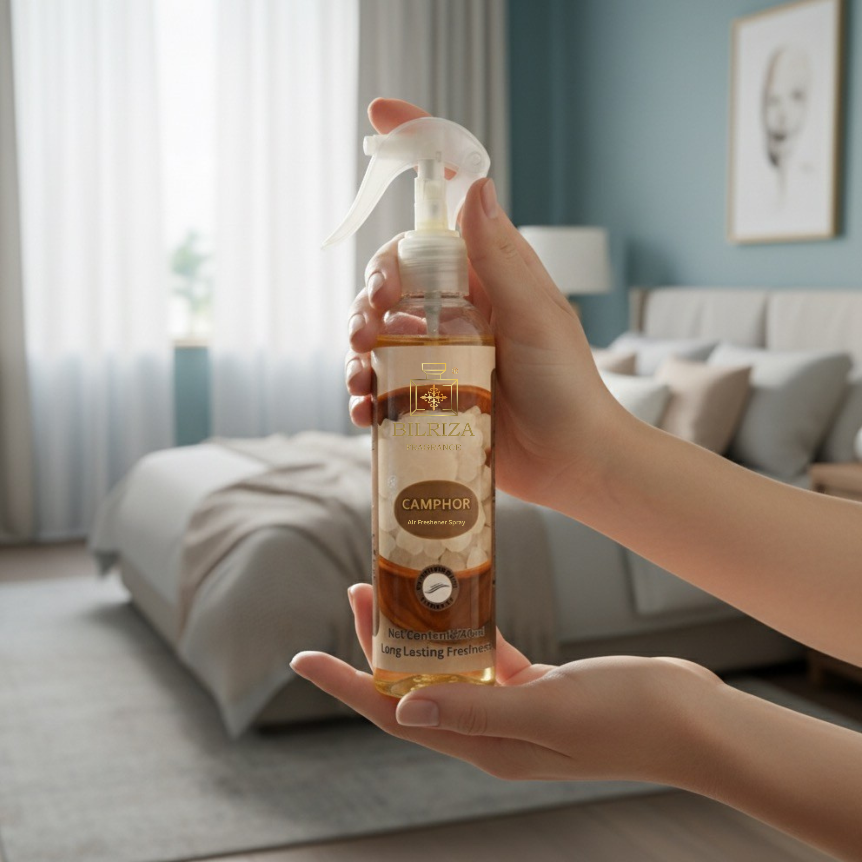 Bilriza Fragrance Camphor Room Spray – Refreshing Air Freshener Spray for Home & Office