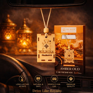 Bilriza Fragrance Amber Oud Car Air Freshener Hanging – Freshen Up with a Delicate Rose Scent