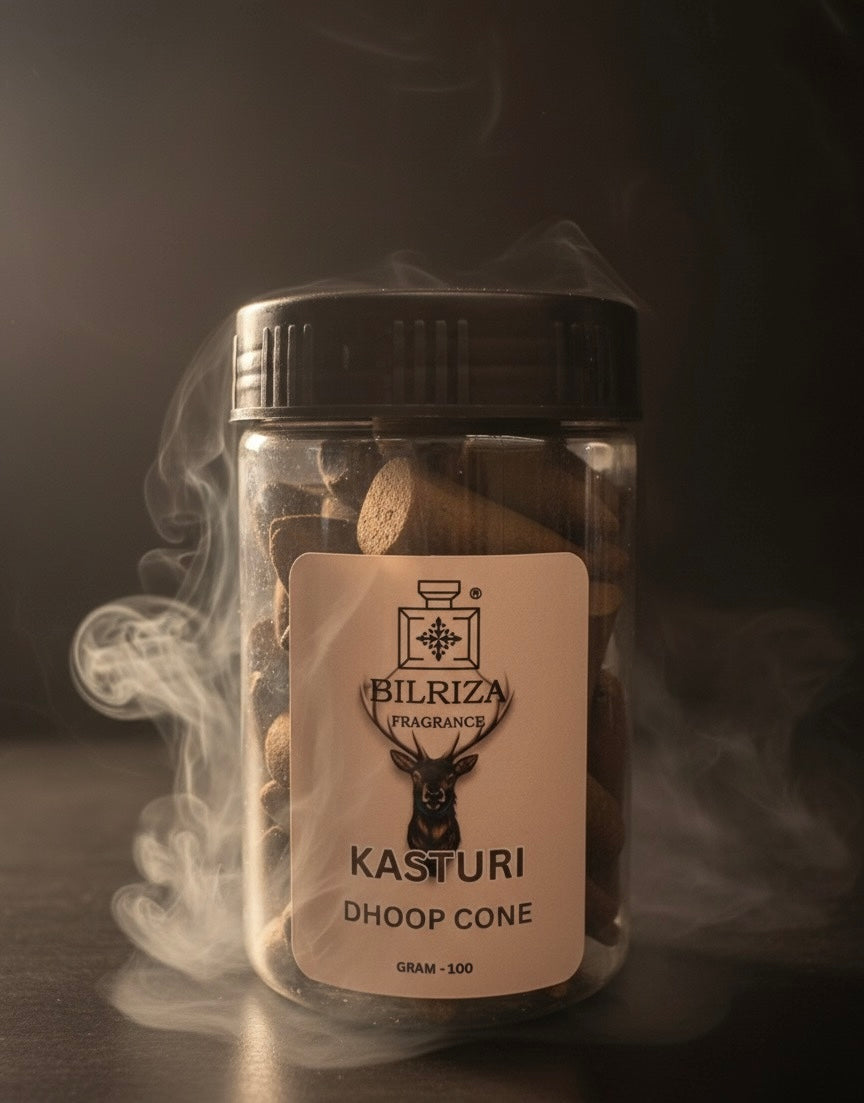Bilriza Fragrance Kasturi Dhoop Cones – Calming Musk for Puja & Home