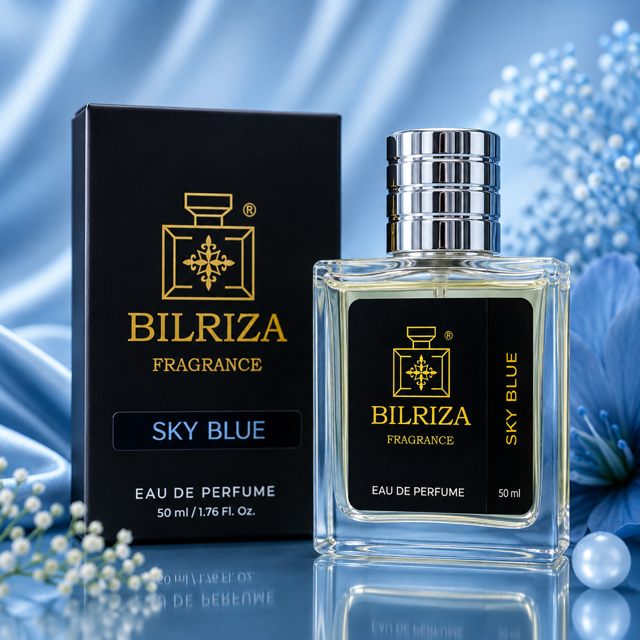 Bilriza Fragrance Sky Blue Perfume 50ml – Long-Lasting Fresh Fragrance for Men & Women