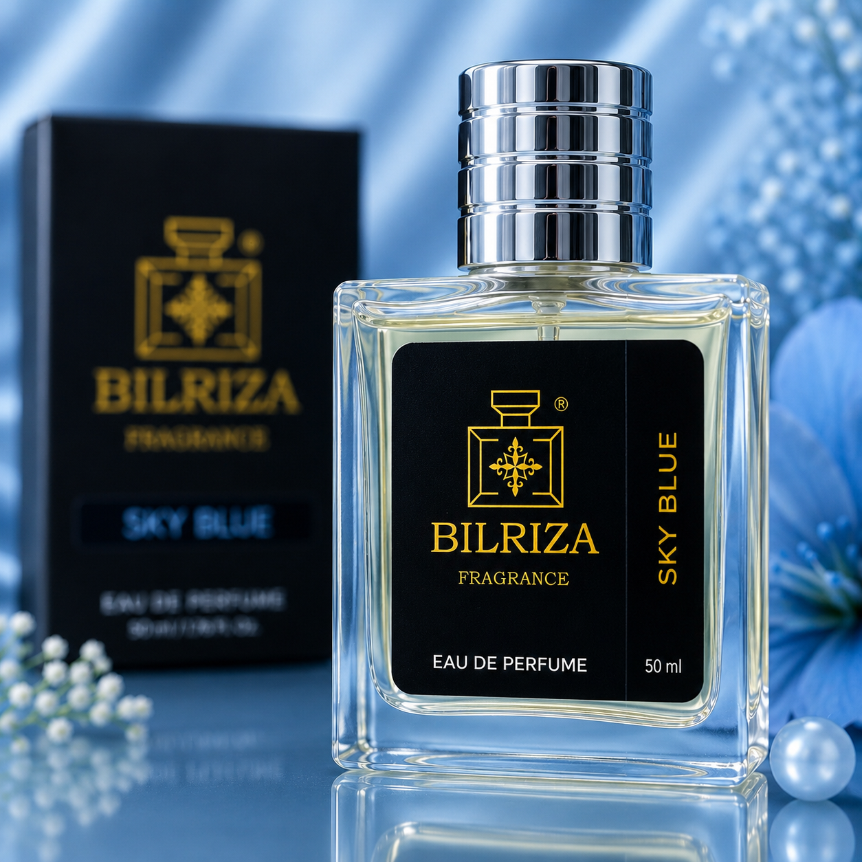 Bilriza Fragrance Sky Blue Perfume 50ml – Long-Lasting Fresh Fragrance for Men & Women