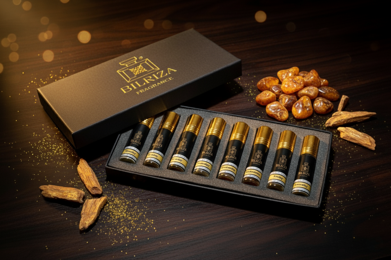 Bilriza Fragrance 7 Day 7 Attar Roll-On Gift Set – Unisex, Alcohol-Free, 42ml