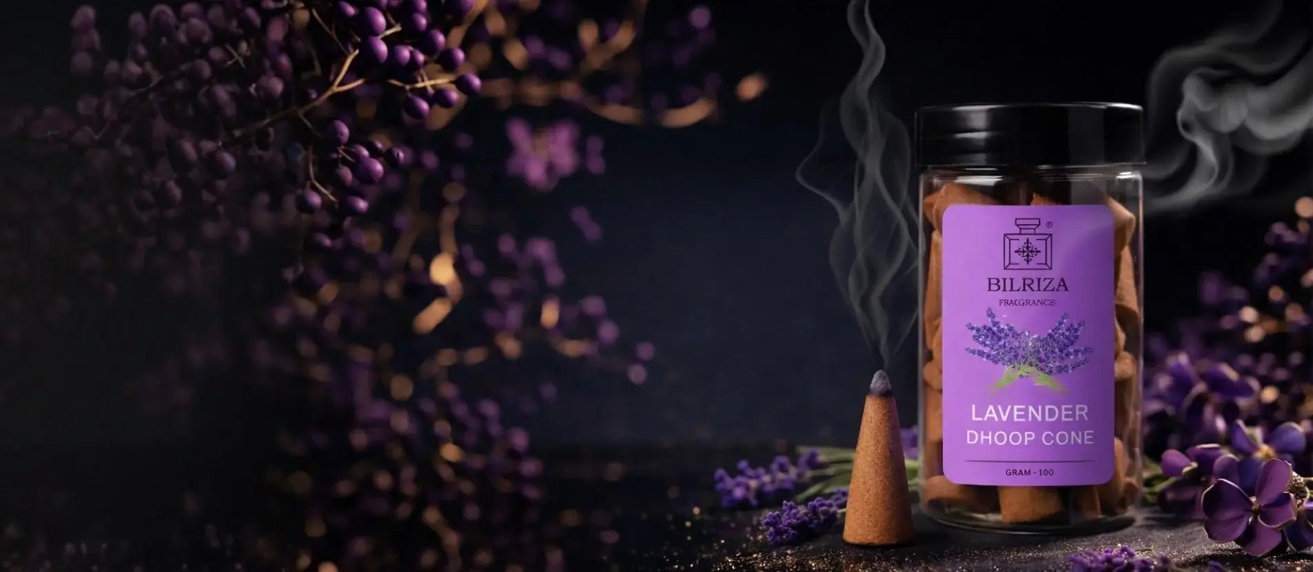 Lavender Dhoop Cone